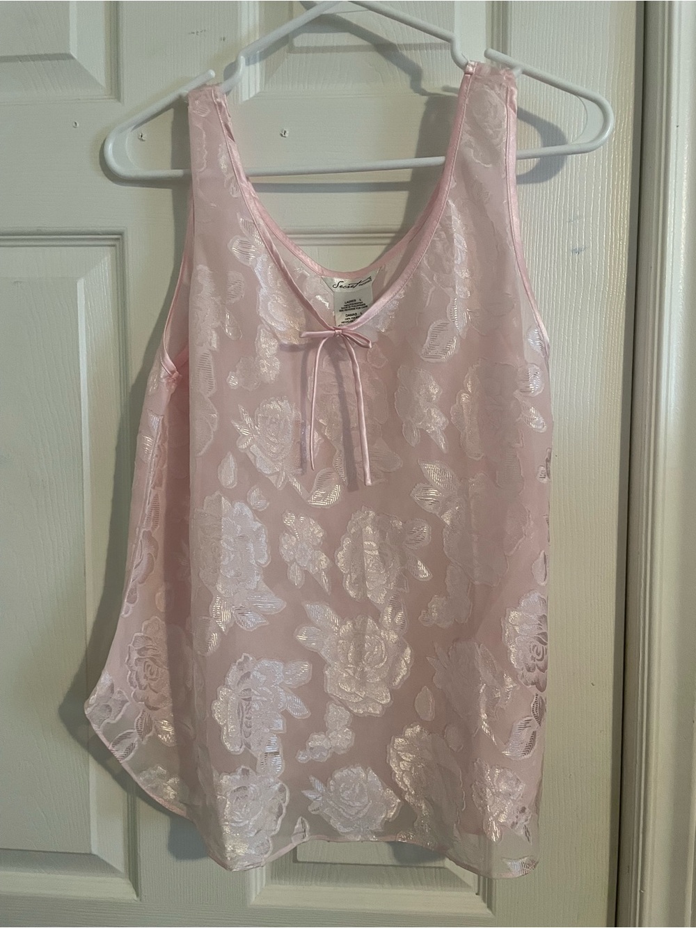 Secret Treasures Soft Pink Floral Lingerie Top